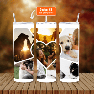 Personalize Your 600ml Double Wall Tumbler with Lid & Straw | Customizable with Your Images