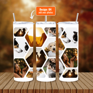 Personalize Your 600ml Double Wall Tumbler with Lid & Straw | Customizable with Your Images