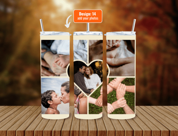 Personalize Your 600ml Double Wall Tumbler with Lid & Straw | Customizable with Your Images