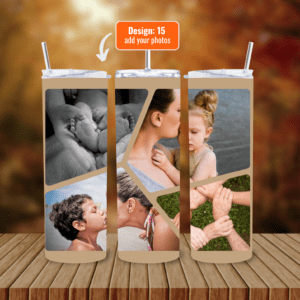 Personalize Your 600ml Double Wall Tumbler with Lid & Straw | Customizable with Your Images