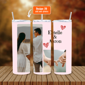 Personalize Your 600ml Double Wall Tumbler with Lid & Straw | Customizable with Your Images