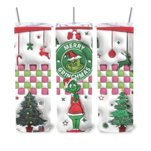600ml Tumbler Grinch - Insulated Stainless Steel Drinkware